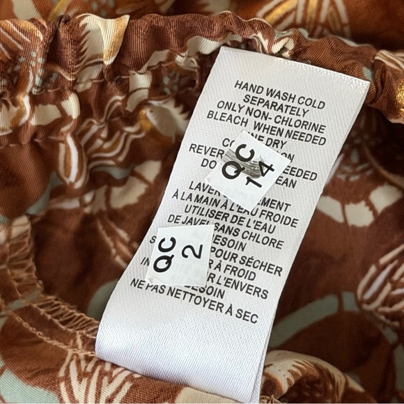 Chelsea & Theodore Wide Leg Brown Floral Pants Size S - Picture 10 of 10